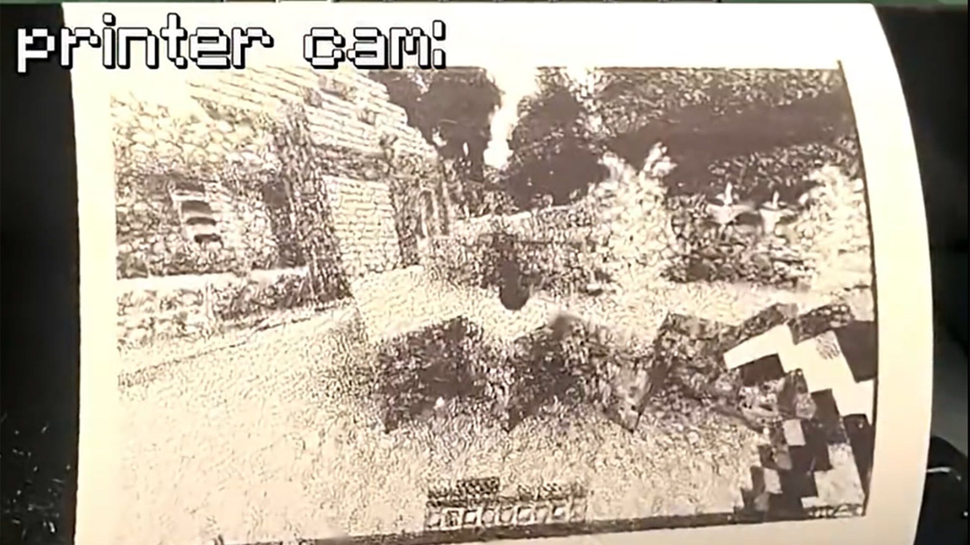 Crazed gamer plays Minecraft using a receipt printer as a display — crippling 0.5 fps frame rate not even the biggest drawback