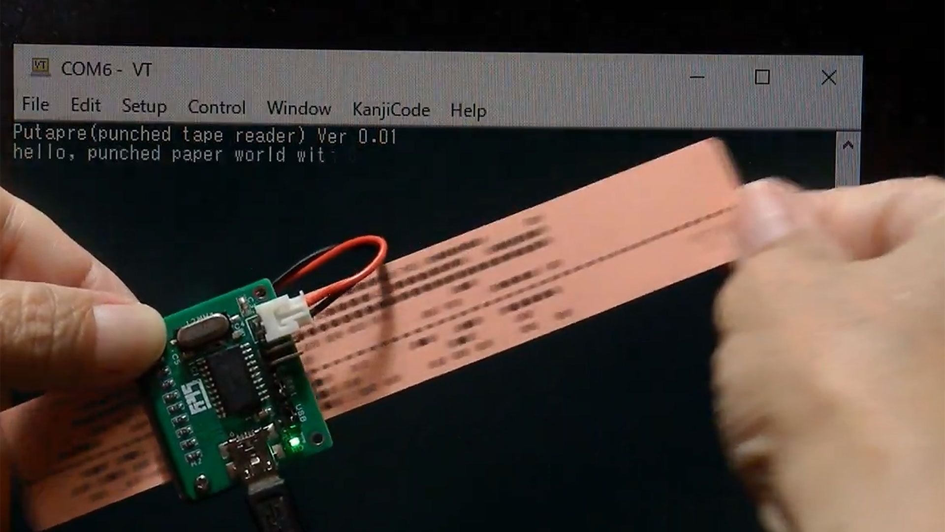 Retro computing enthusiast creates perforated tape reader designed 'from scratch' — reads data at about 50 bytes per second