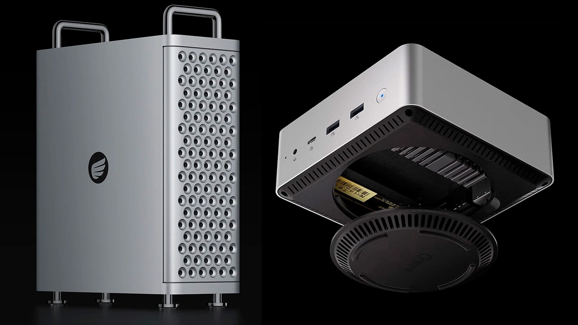 Apple Mac Pro and Mac Mini clones launch with AMD Ryzen CPUs — perfect mini-PCs for those who love Apple's aesthetics but still need Windows or Linux Apple Mac Pro and Mac Mini clones launch with AMD Ryzen CPUs — perfect mini-PCs for those who love Apple's aesthetics but still need Windows or Linux