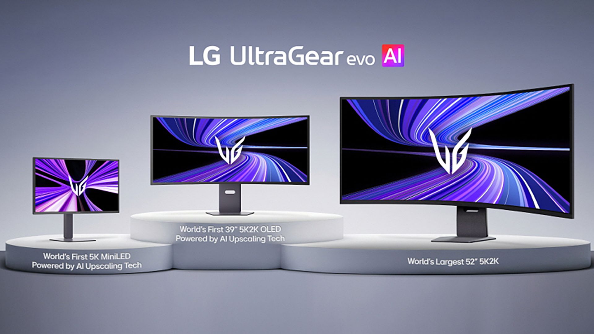 LG UltraGear evo gaming monitor lineup announced ahead of CES 2026 — 27-inch 5K Mini LED, 39-inch curved Tandem OLED, and a 52-inch 5K2K large format display