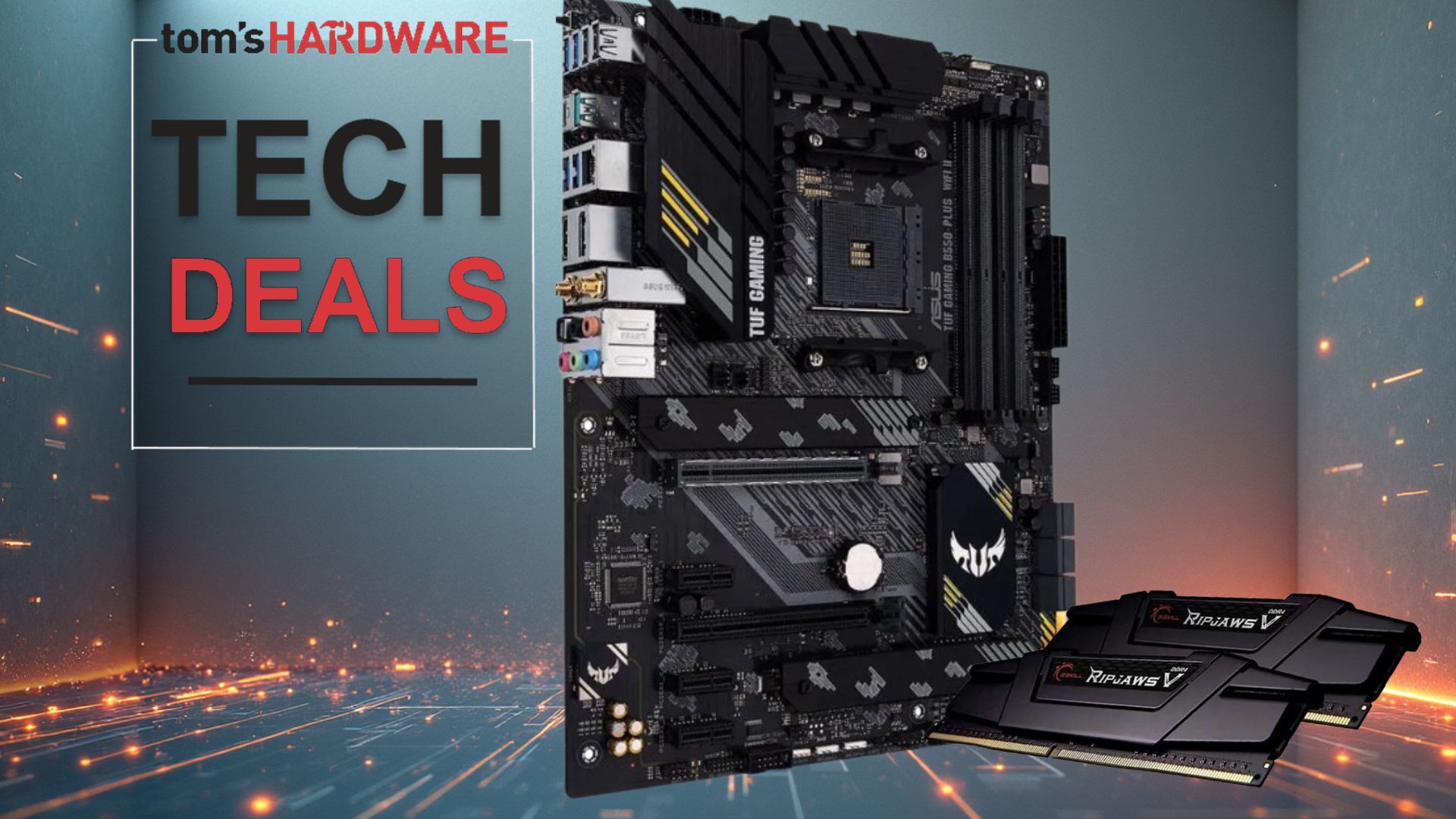 This DDR4 RAM and B550 motherboard bundle saves you $110 — 32GB of G.Skill Ripjaws memory paired with Asus's TUF gaming mobo for only $199