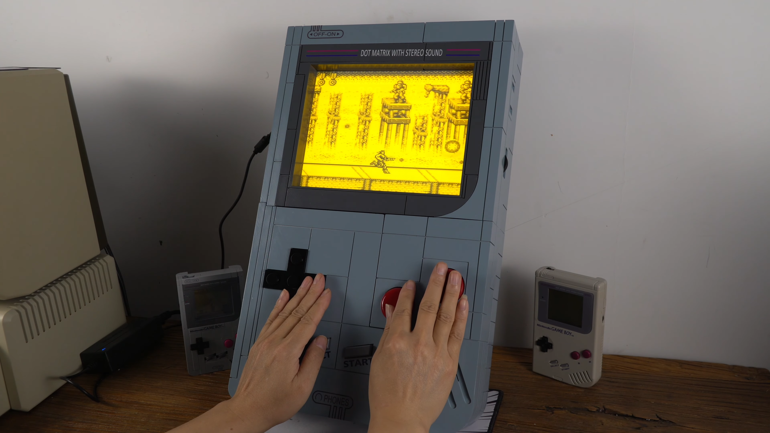 Modder builds giant Game Boy featuring a dreamy electroluminescent screen driven by custom graphics adapter — DIY retro console is fully functional with working