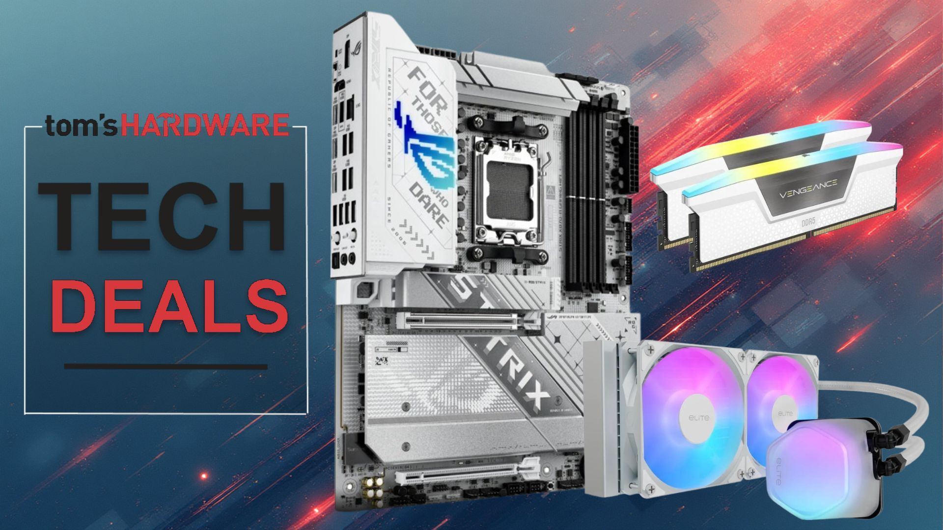 Newegg's triple component combo deal for $459 pairs an Asus X870 motherboard with 32GB of DDR5-6000 RAM, and a 240mm AIO cooler — $780 worth of parts if purchas