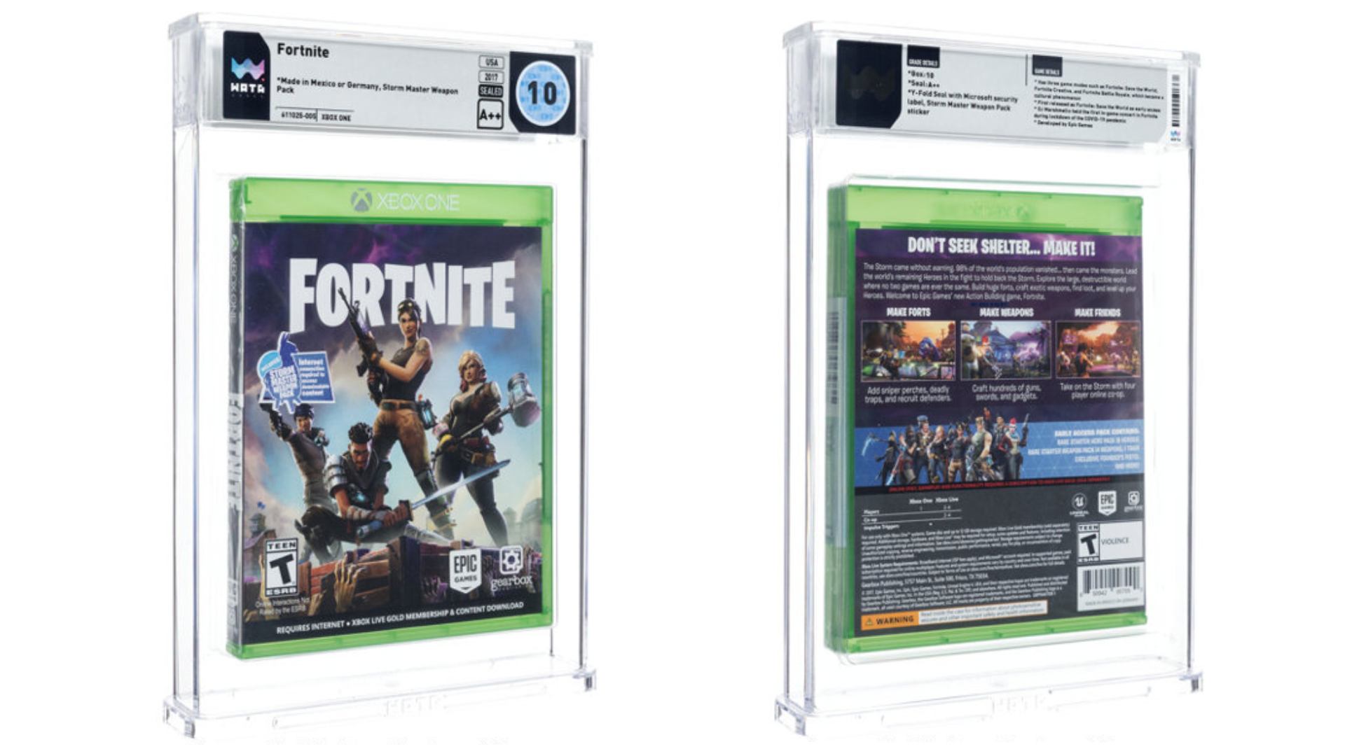 Sealed, physical copy of Fortnite from 2017 sells for $42,500 at auction — Perfect condition disc contains original Save The World mode and exclusive cosmetics 