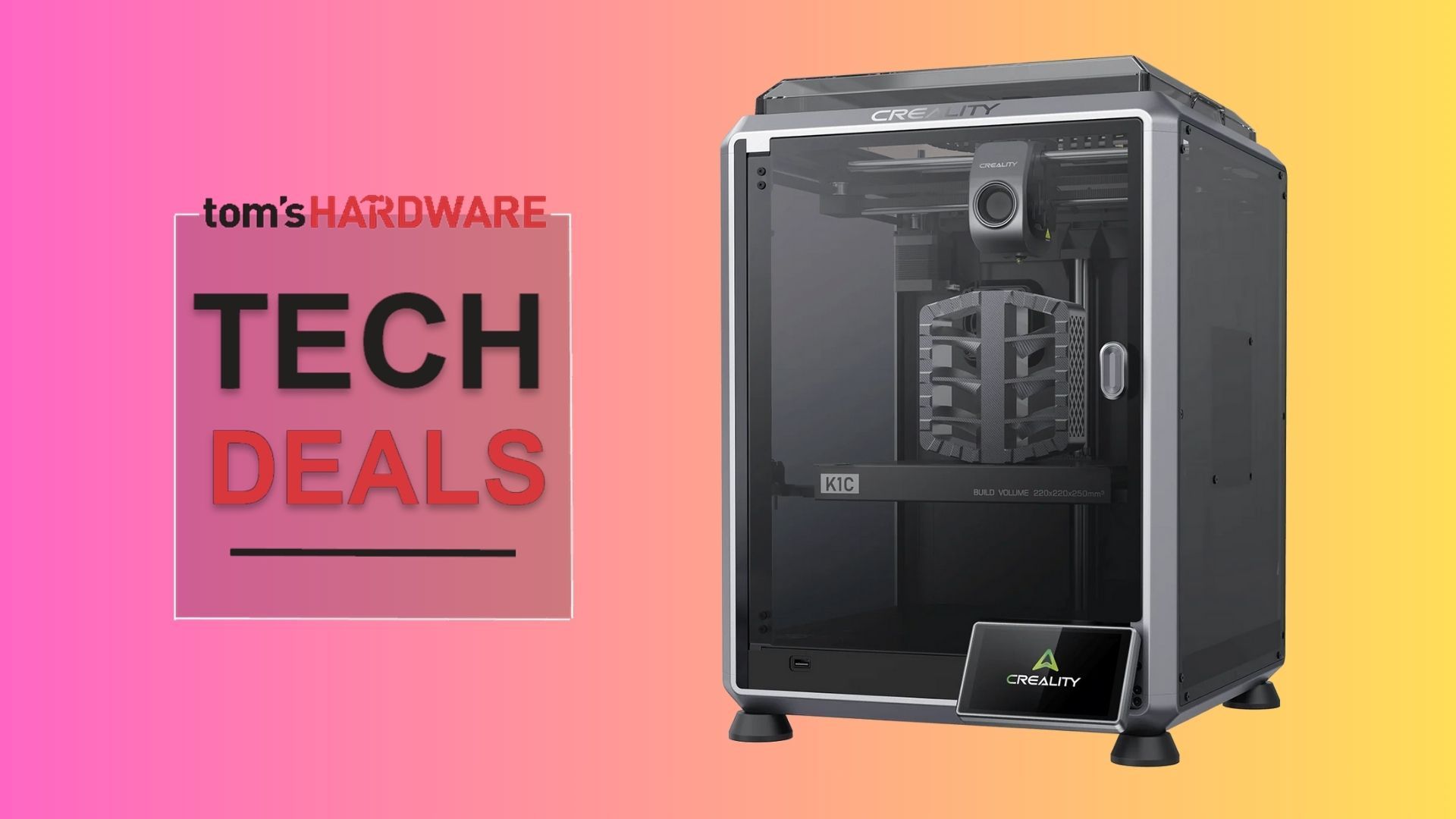 Creality K1C 3D printer price plummets to $399 for a fast, fully enclosed Core XY machine — $160 saving nets you a beginner-friendly printer packed with prosume