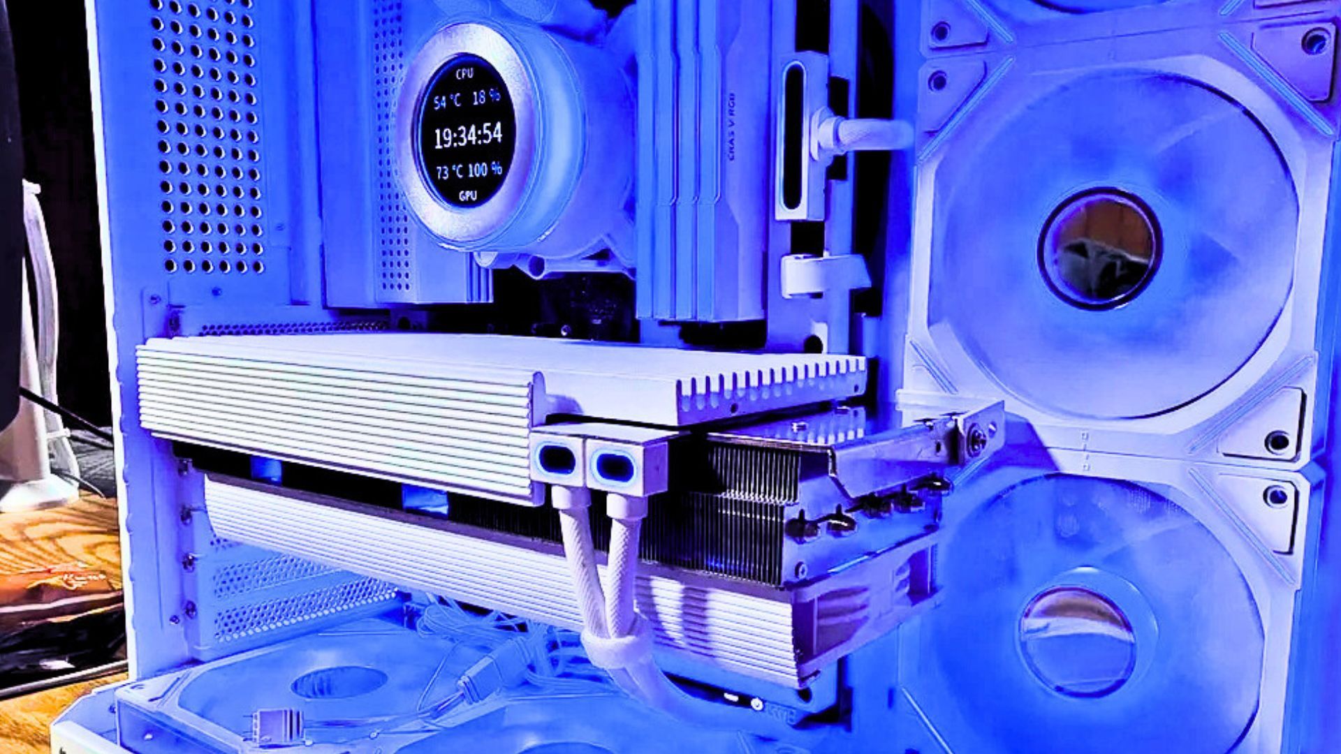 100W car amplifier hacked into a custom RTX 3080 heatsink — custom mod slashes GPU temps by 10°C and looks absolutely stunning