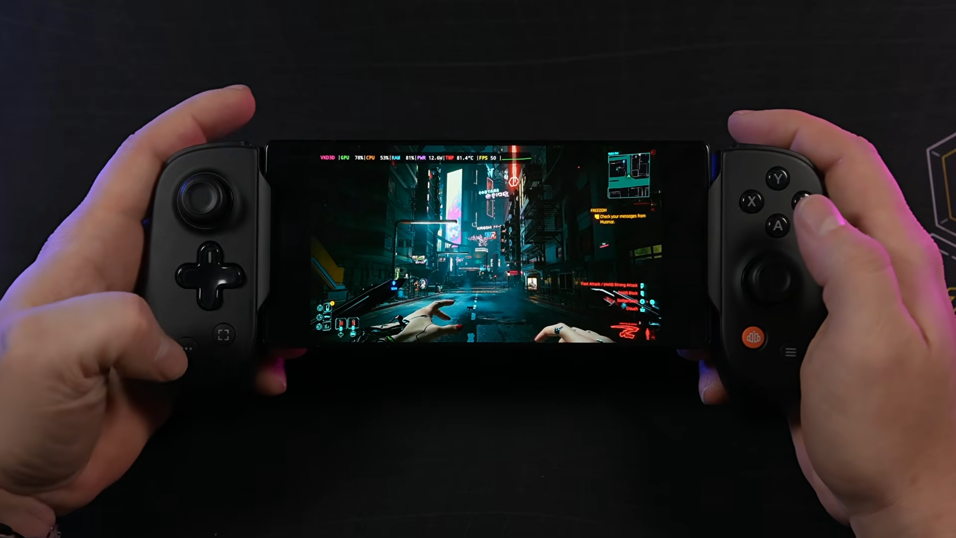 High-end Android phones are now powerful enough to emulate the PC version of Cyberpunk 2077 — YouTuber gets 2020's hottest PC game running at playable frame rat