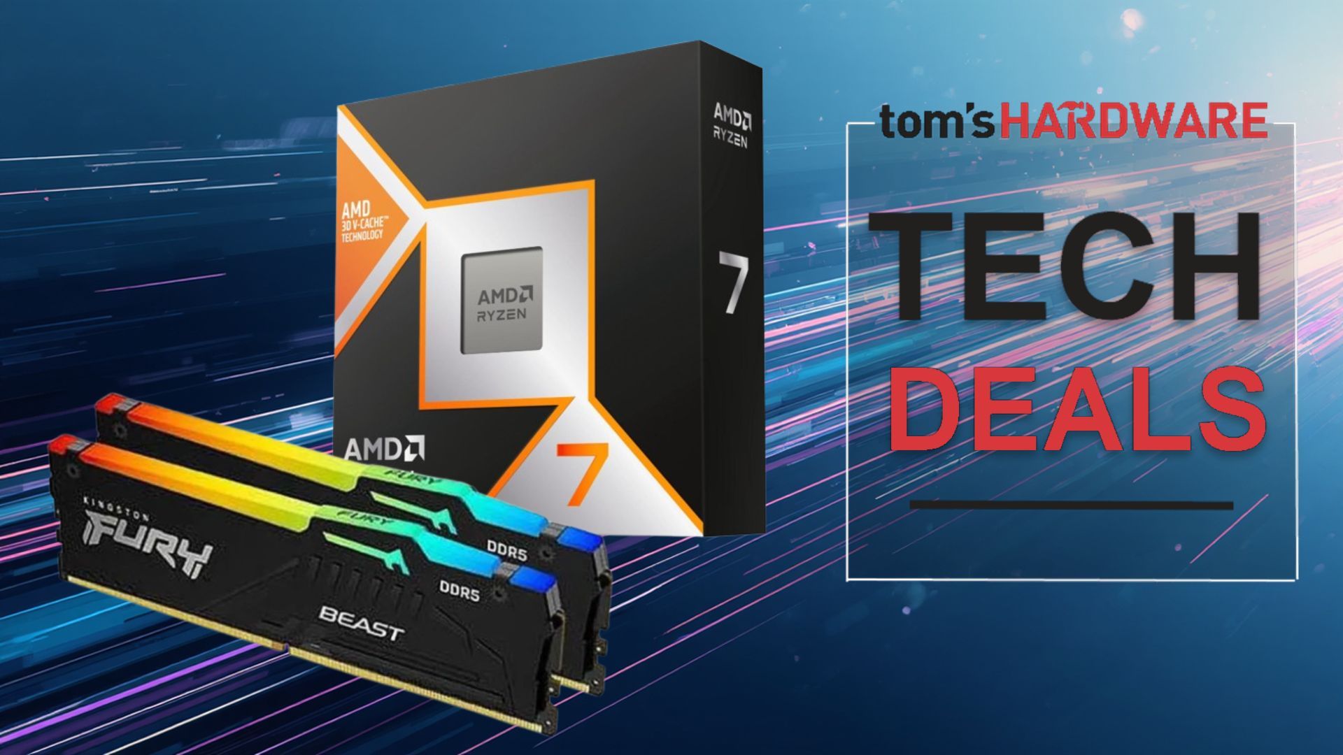 Get 32GB of Kingston Fury Beast DDR5-6000 RAM for $170 when you also purchase the Ryzen 7 9850X3D processor in this Newegg combo deal