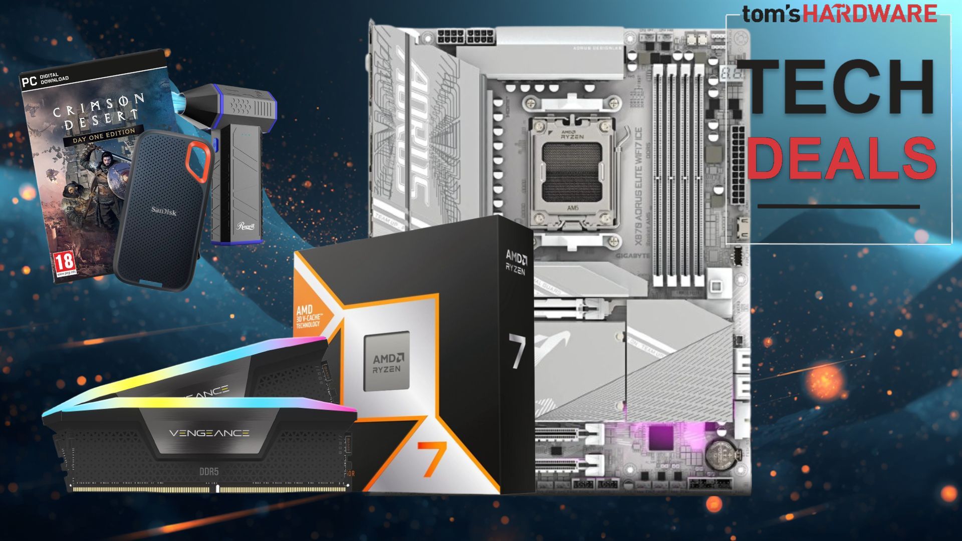 Save $558 on a Ryzen 7 9850X3D and X870 motherboard bundle at Newegg — $1,339 includes RAM priced at $1,129, free 2TB portable SSD, and AMD's latest gaming chip