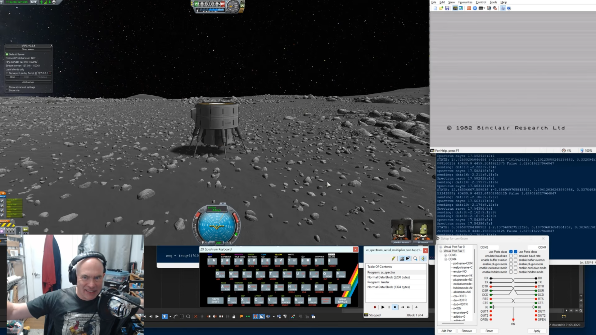 Enthusiast ‘lands’ on the moon using hardware from the 1980s — ZX Spectrum home computer with 3.5 MHz CPU and 48KB of memory power Kerbal space flight Enthusiast ‘lands’ on the moon using hardware from the 1980s — ZX Spectrum home computer with 3.5 MHz CPU and 48KB of memory power Kerbal space flight