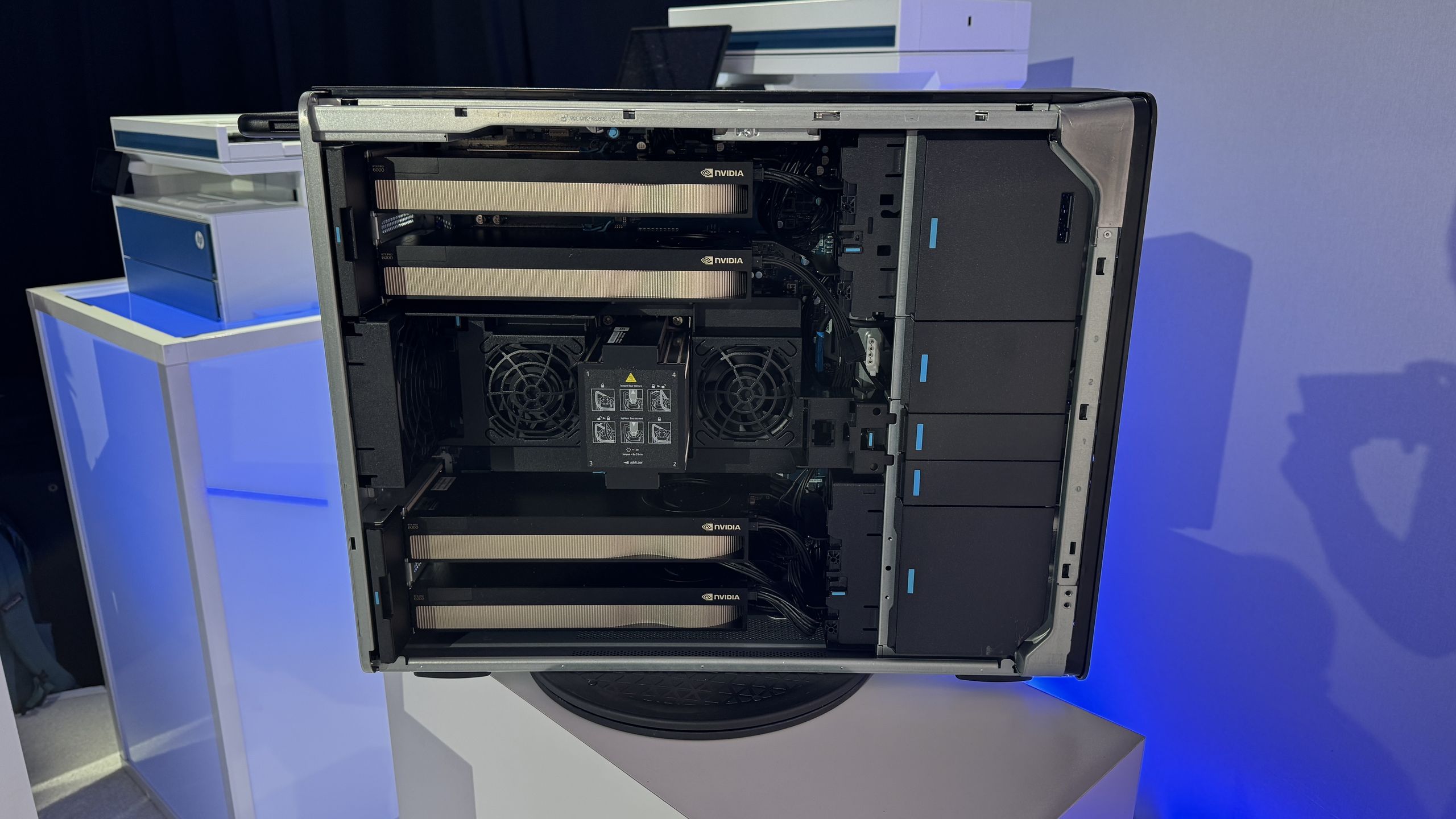HP's new AI workstation can expand horizontally to add 15% more internal volume — alternate side panel also includes more active cooling. HP's new AI workstation can expand horizontally to add 15% more internal volume — alternate side panel also includes more active cooling.