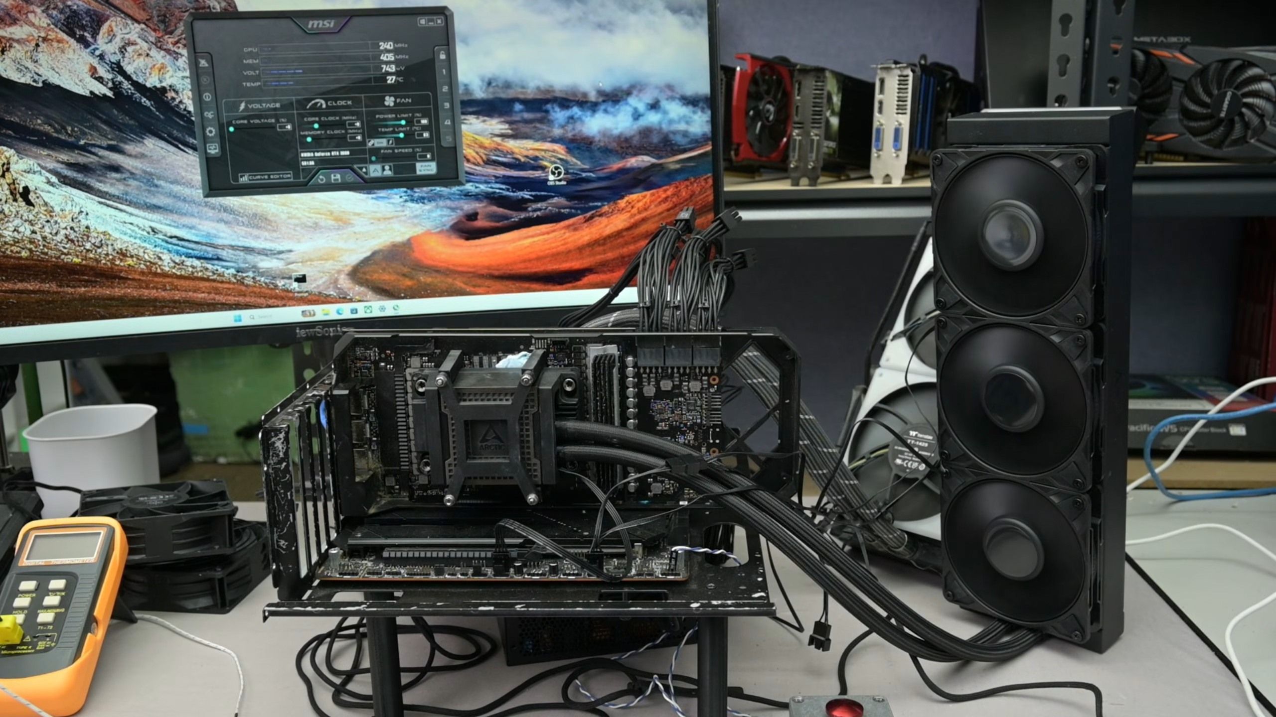 Ambitious modder bolts a 360mm server AIO onto an RTX 3080, slashes VRAM temps in half — enormous workstation cooler powers 54 degree drop, 9% performance uplif Ambitious modder bolts a 360mm server AIO onto an RTX 3080, slashes VRAM temps in half — enormous workstation cooler powers 54 degree drop, 9% performance uplif