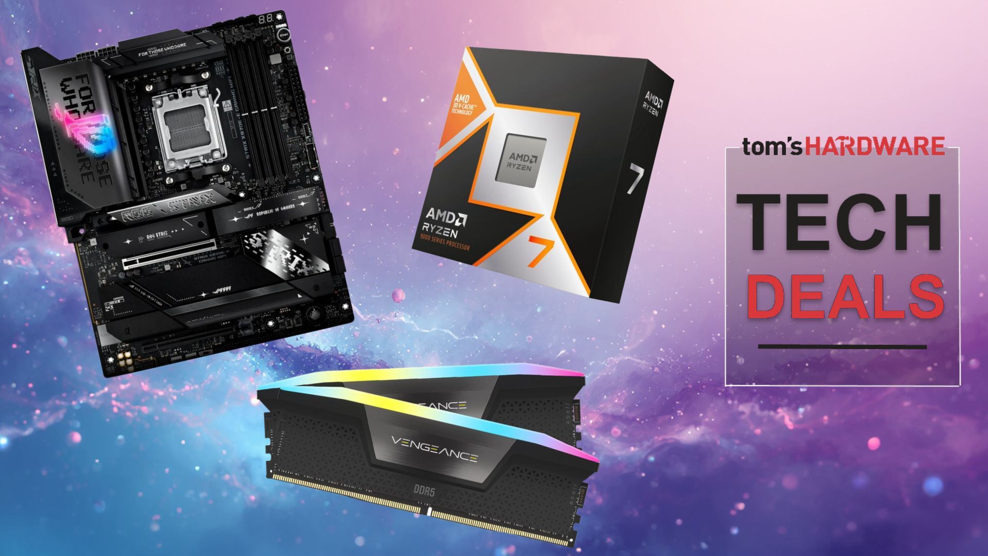Get 32GB of Corsair Vengeance RAM for just $201 when you pair it with AMD's new 9850X3D, X870E motherboard — start your AM5 PC off in style for just $1,109