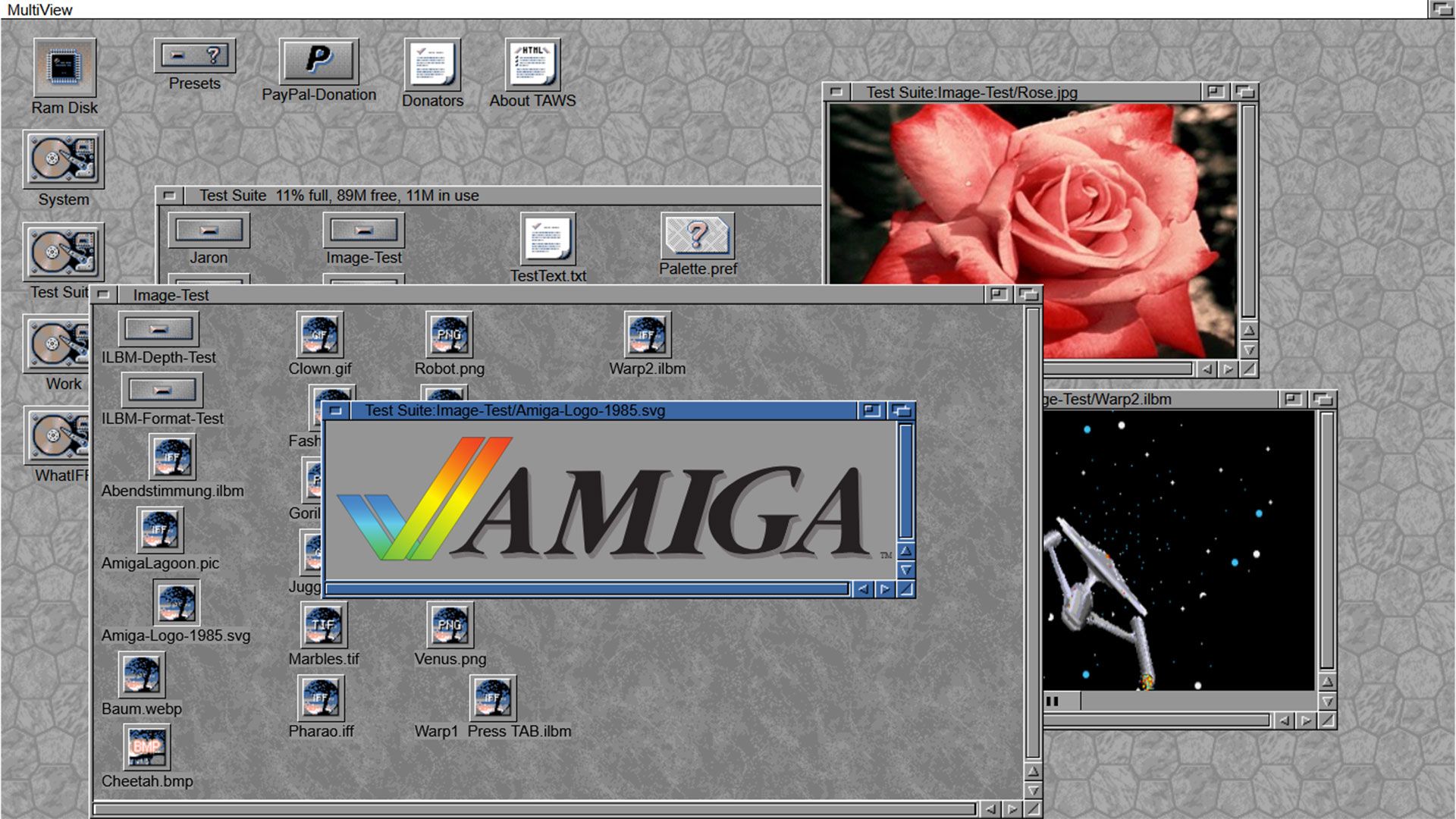 Amiga Workbench Simulator helps you pick your ultimate retro desktop — TAWS recently updated with refinements to OS 3.2, AmiBench presets