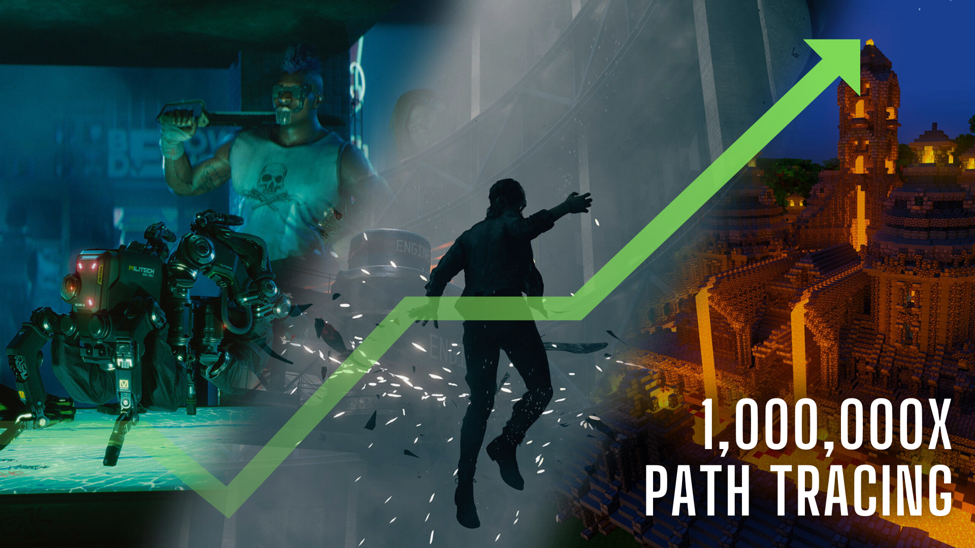 Nvidia claims 1 million times better path tracing performance is coming in future gaming GPUs — says current GPUs are already 10,000x faster than Pascal