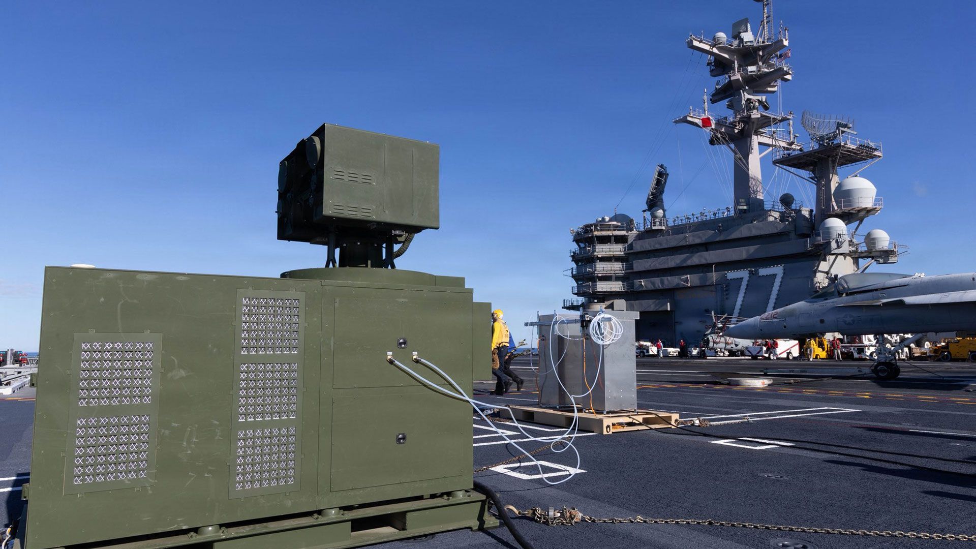 US Navy tests laser weapon that shoots down drones on the USS George H.W. Bush supercarrier — ‘system tracked, engaged, and neutralized multiple target drones,’