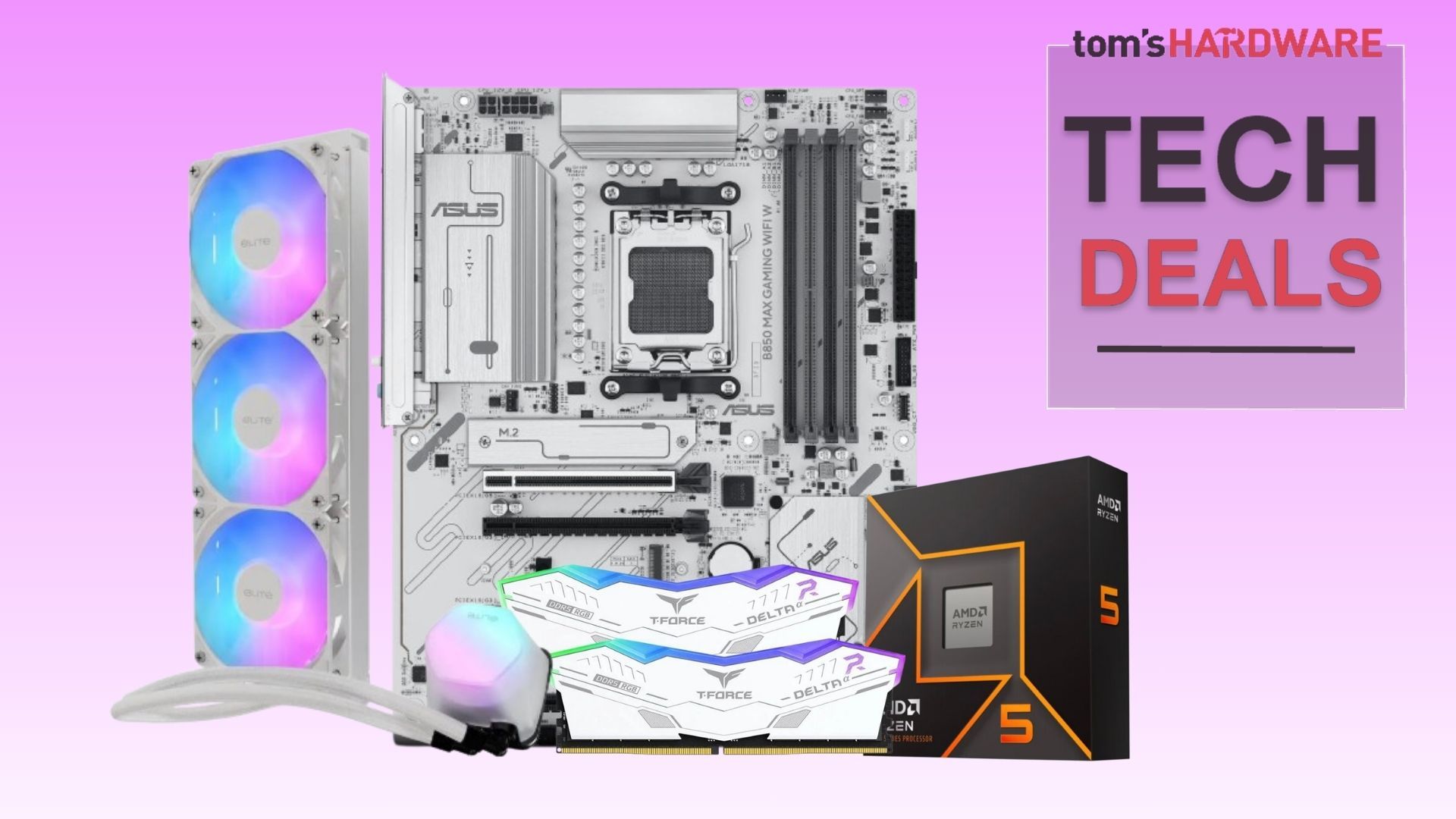 Just $479 nets you the AMD Ryzen 5 9600X CPU, B850 Max motherboard, and 16GB of DDR5-6000 RAM — perfect start to a low-cost gaming PC build