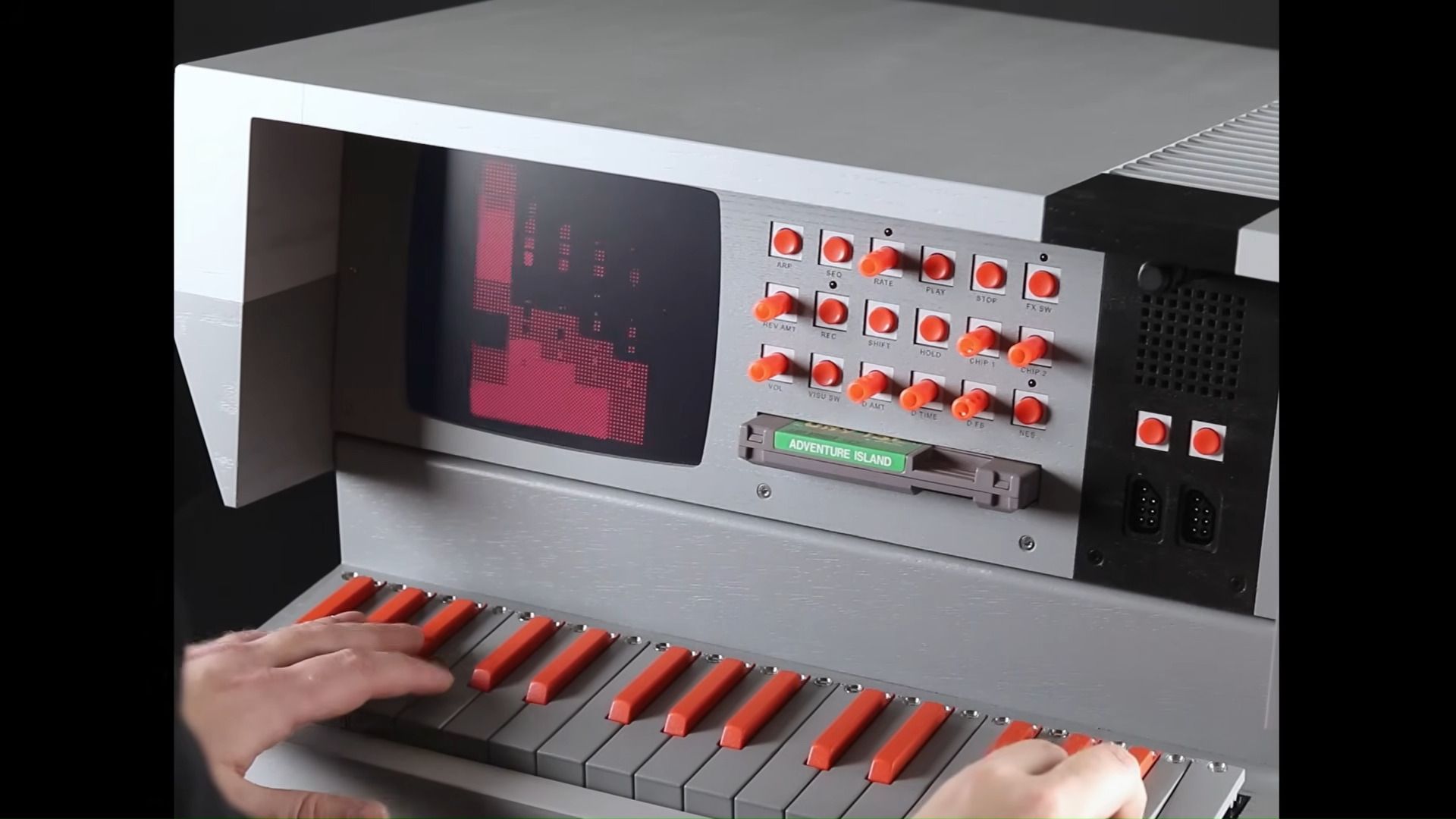NES-inspired synthesizer doubles as a working game console — luggable polyphonic synth plays chip tunes and NES cartridges, too
