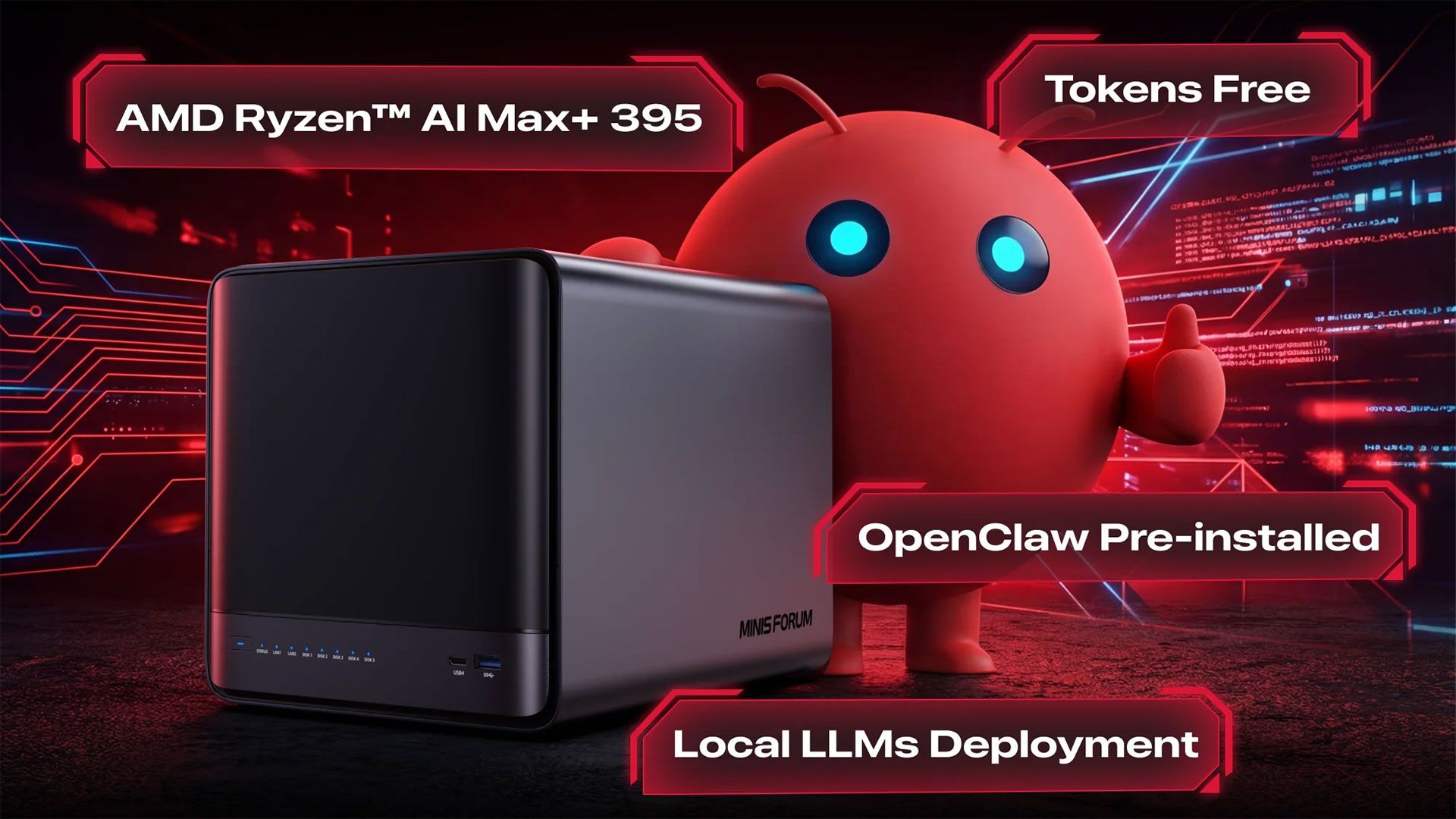 Minisforum's beastly N5 Max NAS comes powered by AMD Strix Halo — $2,899 for 'AI NAS' with pre-installed OpenClaw, supports up to 200TB capacity