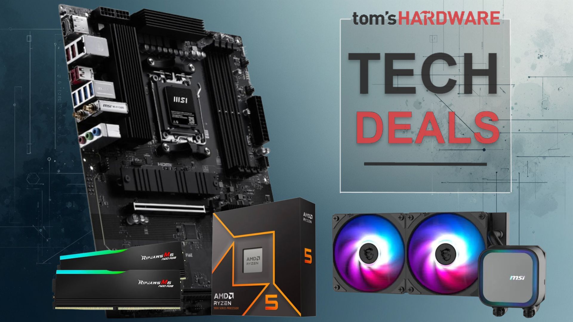 Amazing $490 Newegg combo includes an AMD Ryzen 5 9600X CPU, 16GB of G.Skill DDR5-6000 RAM, MSI Pro B850-S motherboard, and 240mm MSI MAG Coreliquid A13 AIO CPU