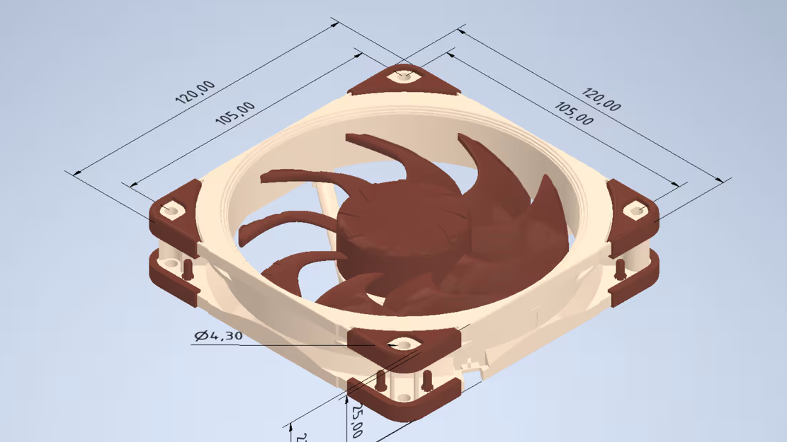 You can now 3D print your own Noctua fans and accessories, but you can't build a full clone — CAD files available as free downloads for Noctua's top-rated produ