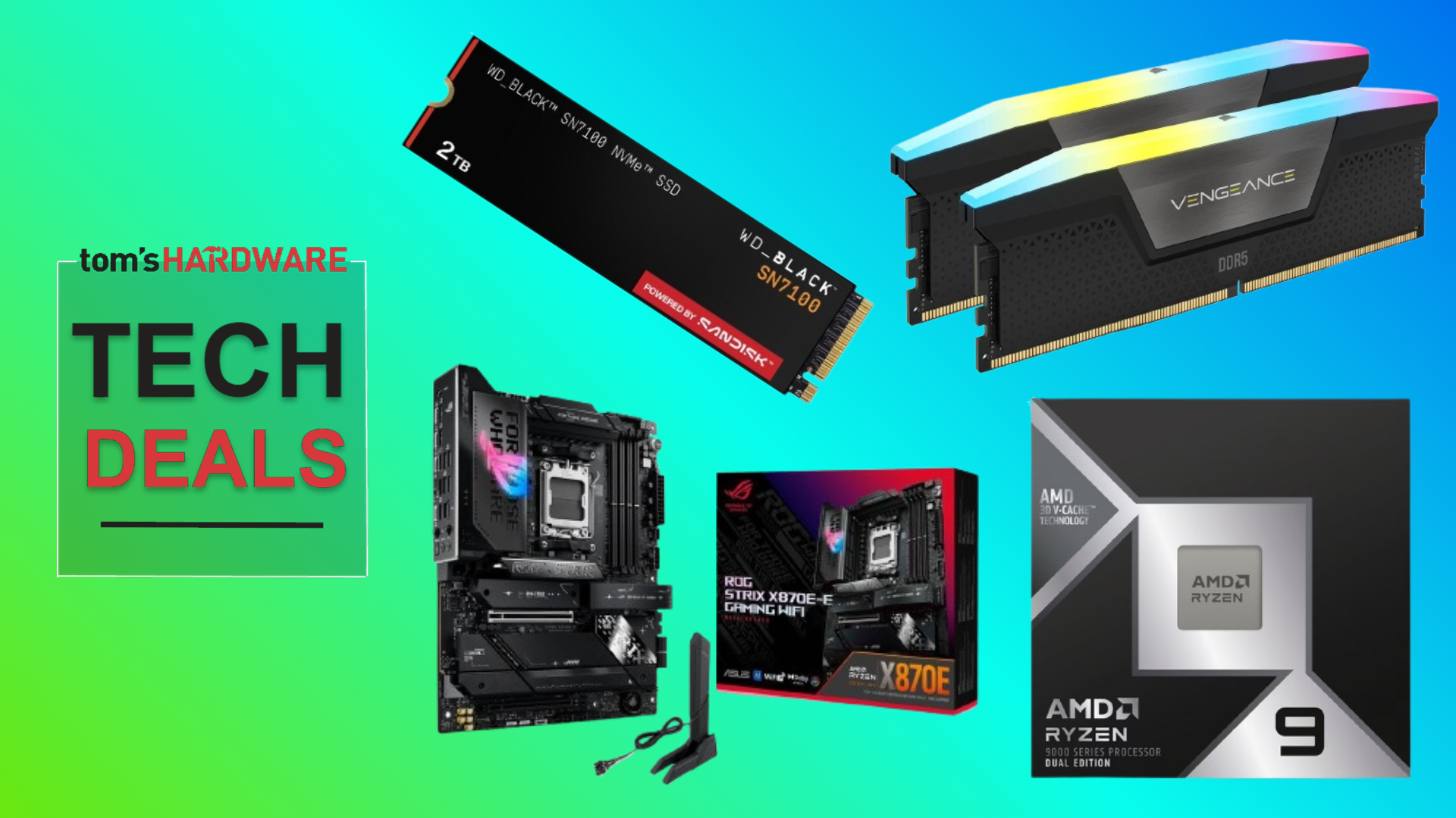 Get 32GB of Corsair DDR5 RAM for just $56 in this Newegg 9950X3D2 combo deal — $1,705 barebones kit for an AMD gaming PC also ships with a 2TB WD Black SSD and 