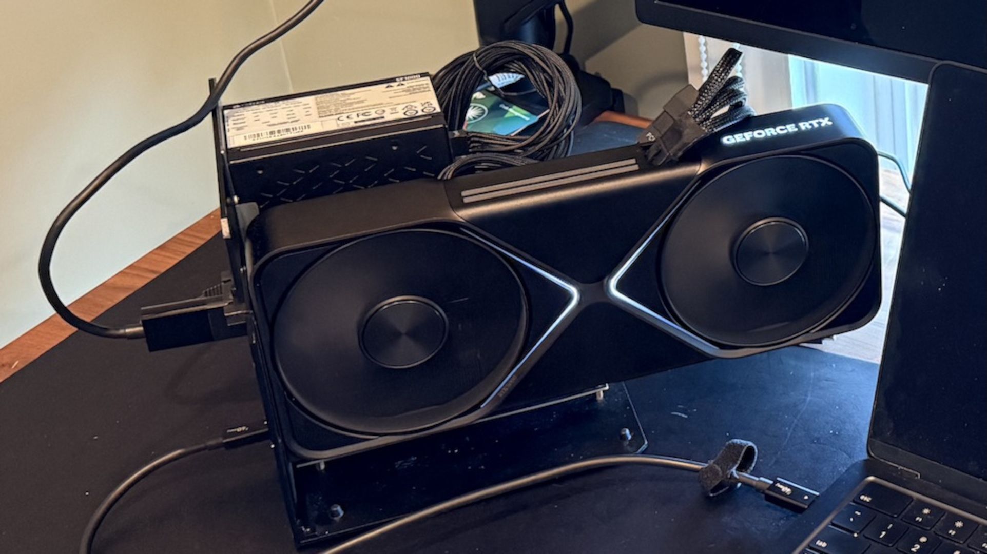 M5 Max MacBook Pro paired with RTX 5090 in an eGPU dock — runs Cyberpunk 2077 at over 100 FPS at max settings with frame generation M5 Max MacBook Pro paired with RTX 5090 in an eGPU dock — runs Cyberpunk 2077 at over 100 FPS at max settings with frame generation