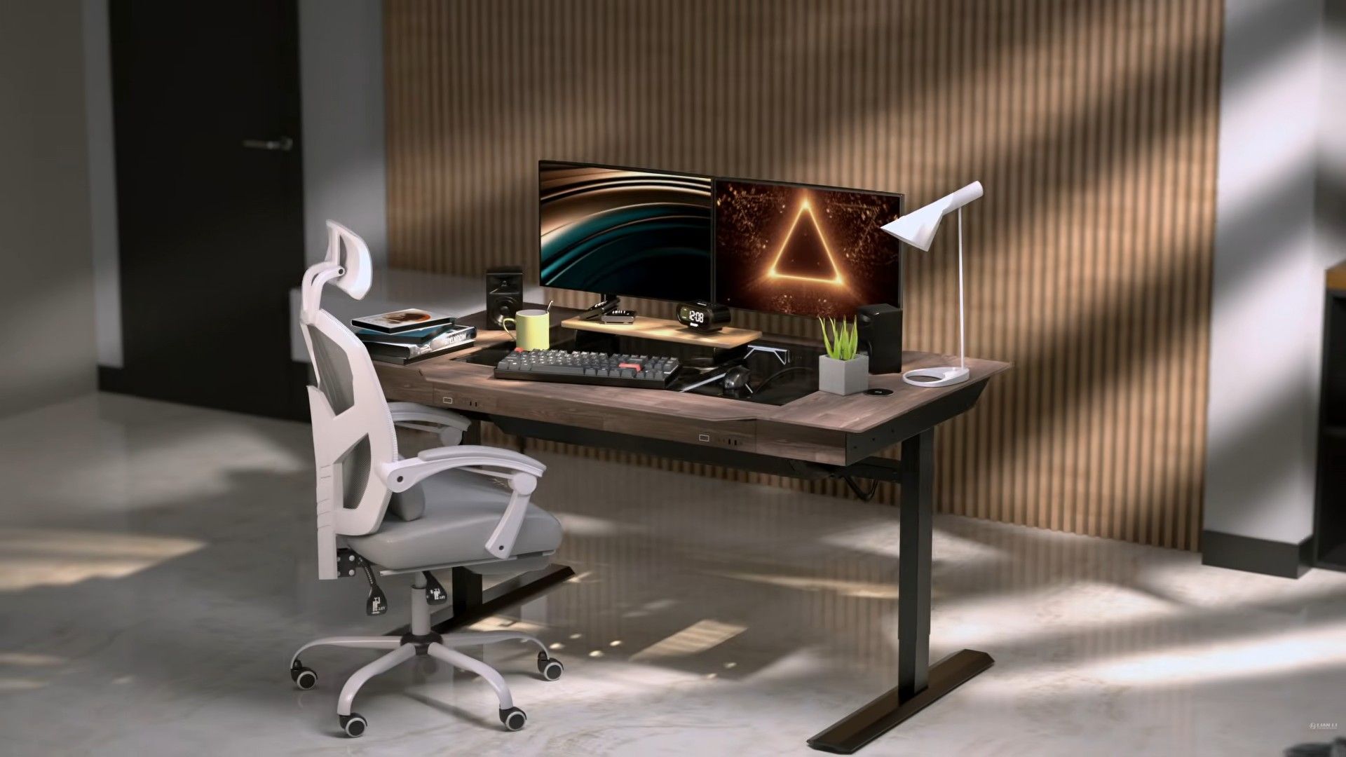 Lian Li’s new DK07 Wood motorized standing desk doubles as a dual-PC chassis with support for E-ATX systems and massive cooling setups — five new wood-finished Lian Li’s new DK07 Wood motorized standing desk doubles as a dual-PC chassis with support for E-ATX systems and massive cooling setups — five new wood-finished