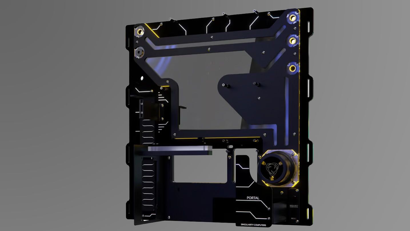 $499 case turns your PC into a liquid cooling masterpiece for your wall — Portal Advanced comes with an integrated distribution plate and reservoir to start of 