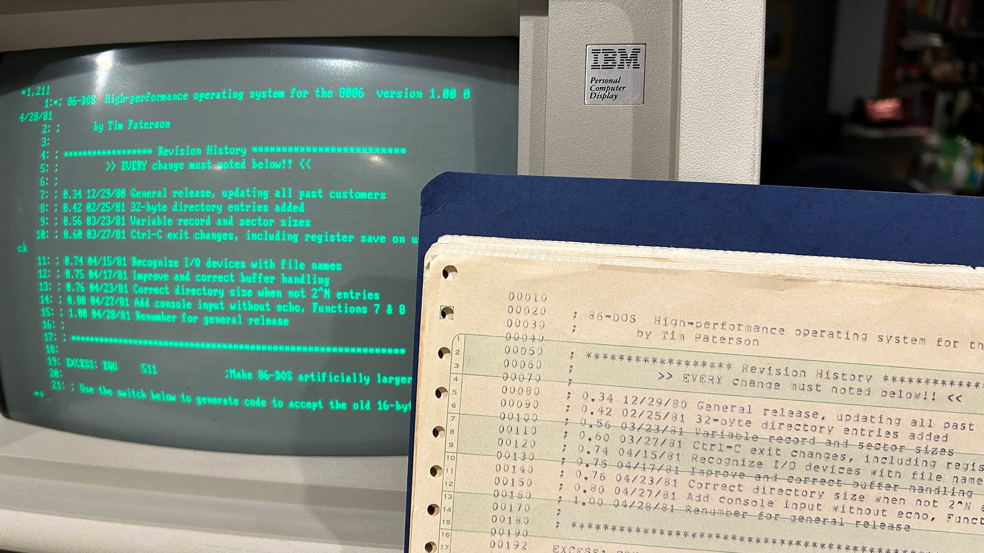 45 years later, earliest DOS source code transcribed from a stack of old printouts found in a garage — code was open-sourced to mark 86-DOS 1.00’s anniversary