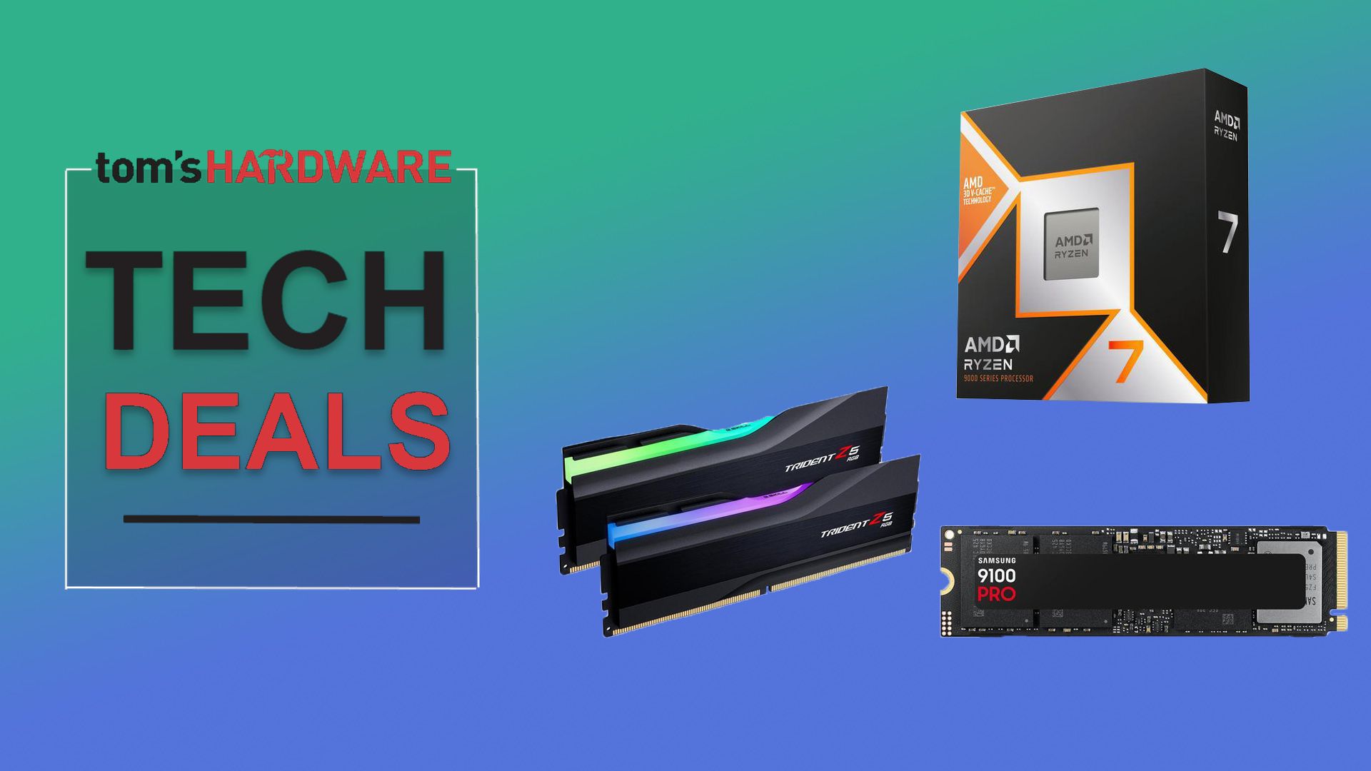 Save $290 on this Ryzen 7 9800X3D, 32GB DDR5, Samsung 9100 Pro 1TB combo from Newegg — $949.99 bundle includes free 750W power supply and one-year VPN subscript
