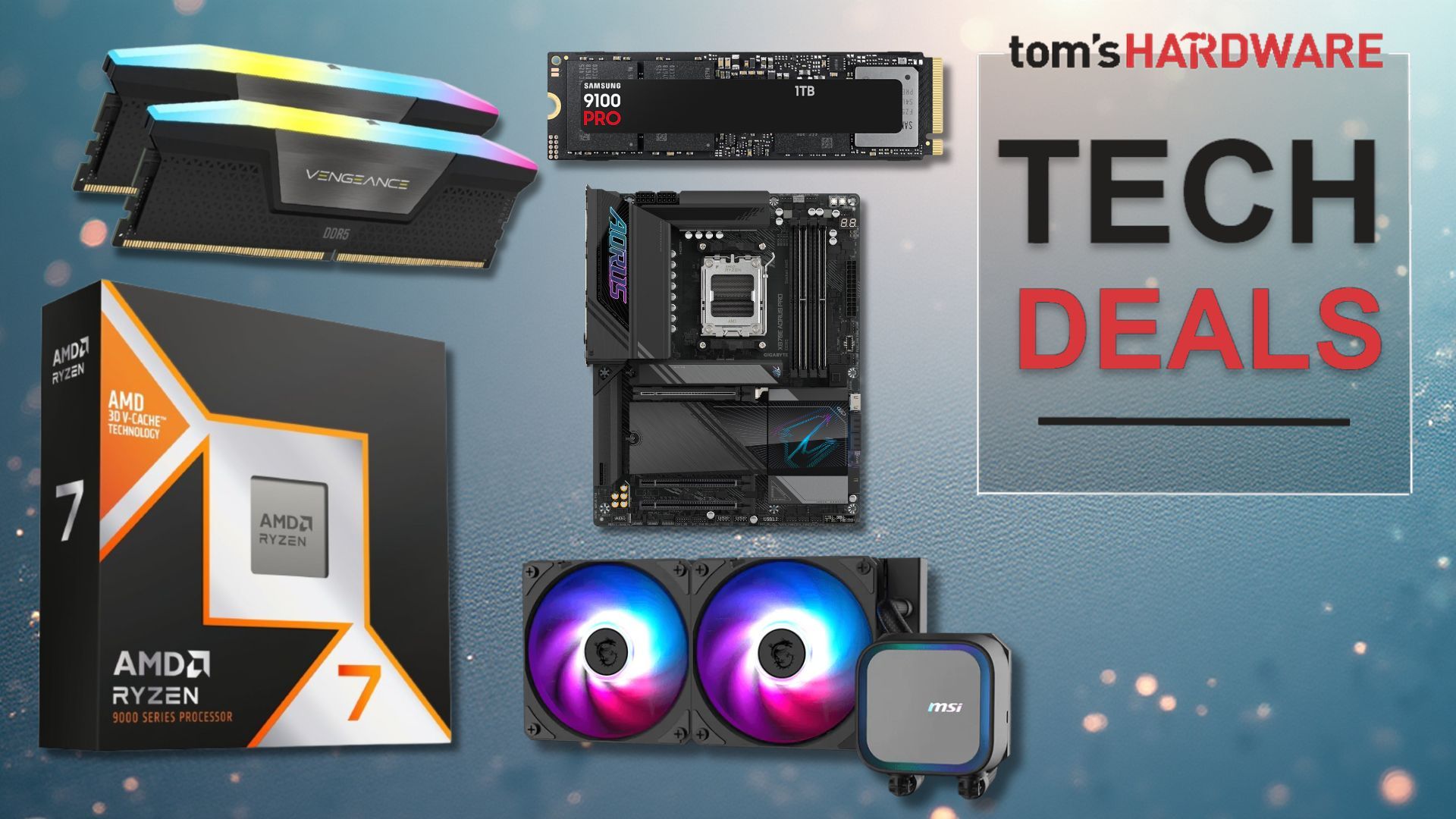 2TB Samsung 9100 Pro SSD and 32GB of Corsair Vengeance RAM is just $363 in this staggering Newegg 9850X3D bundle — $558 off this $1,200 AM5 haul includes an X87