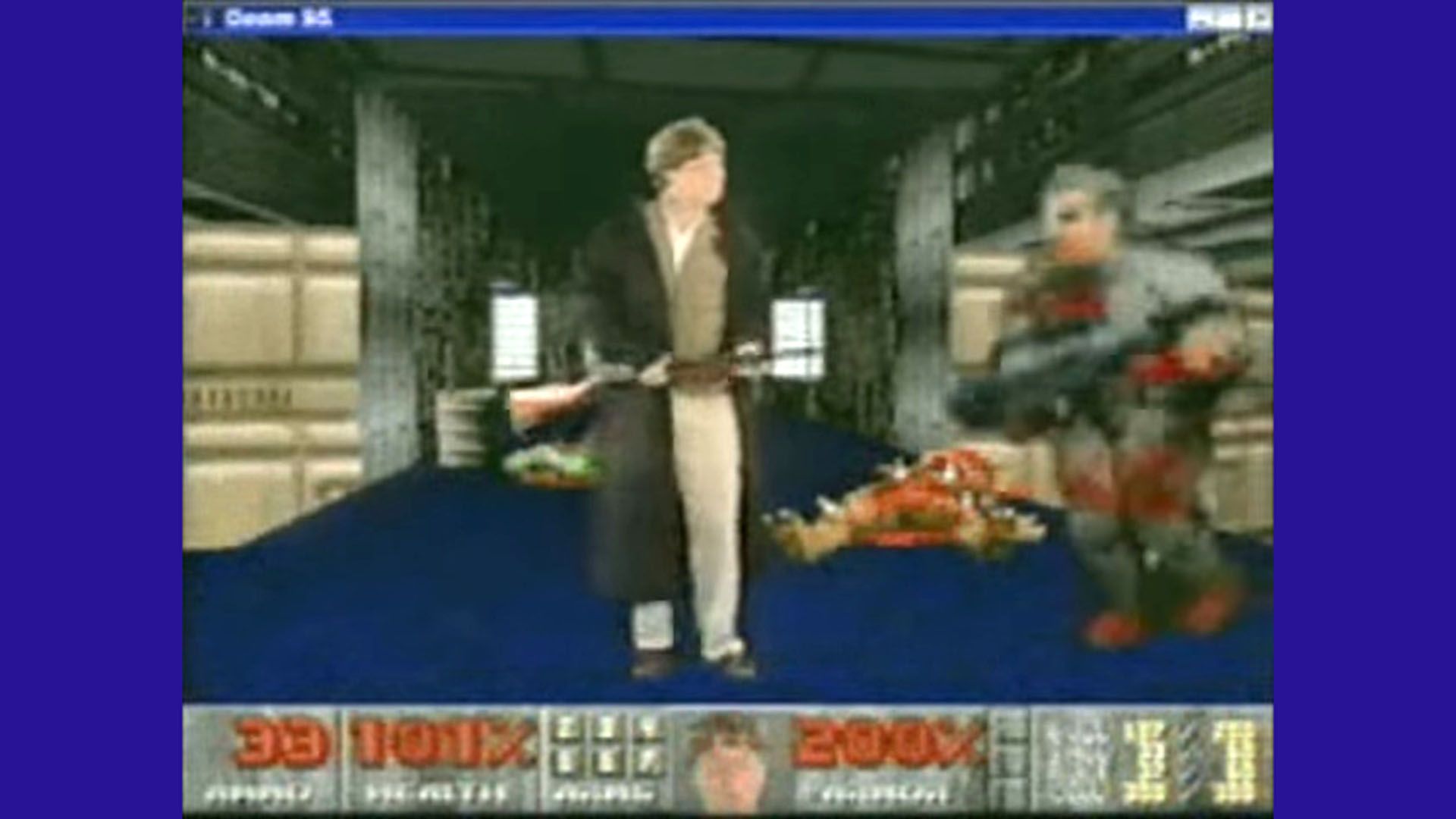 Bill Gates once starred in a bizarre Doom promo to push Windows 95 back in 1993 — tech mogul wore a trench coat, wielded a shotgun, and shot a demon, saying 'Wh