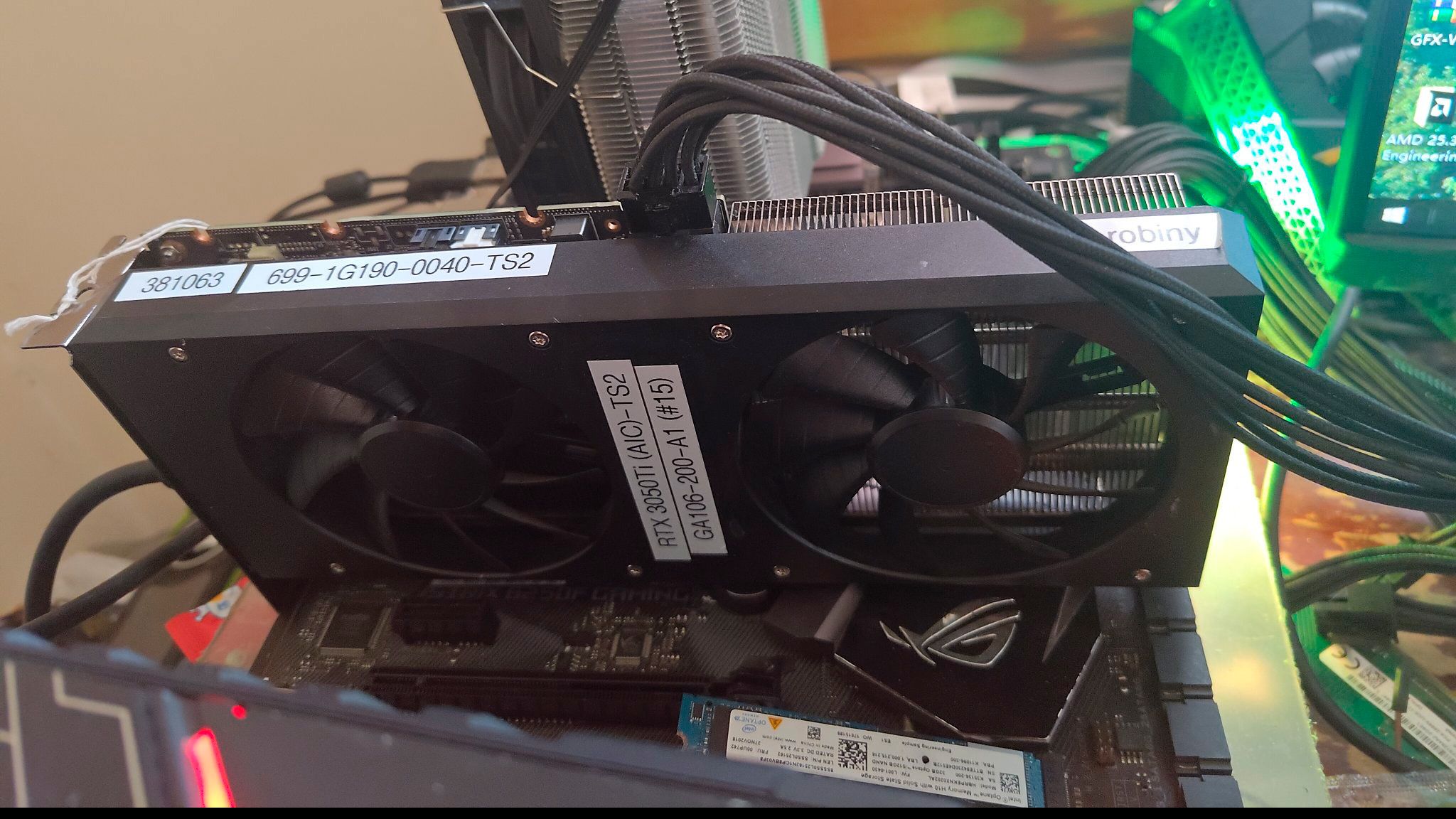 Unreleased RTX 3050 Ti engineering sample appears in photos and benchmarks — the RTX 3060 alternative that never happened