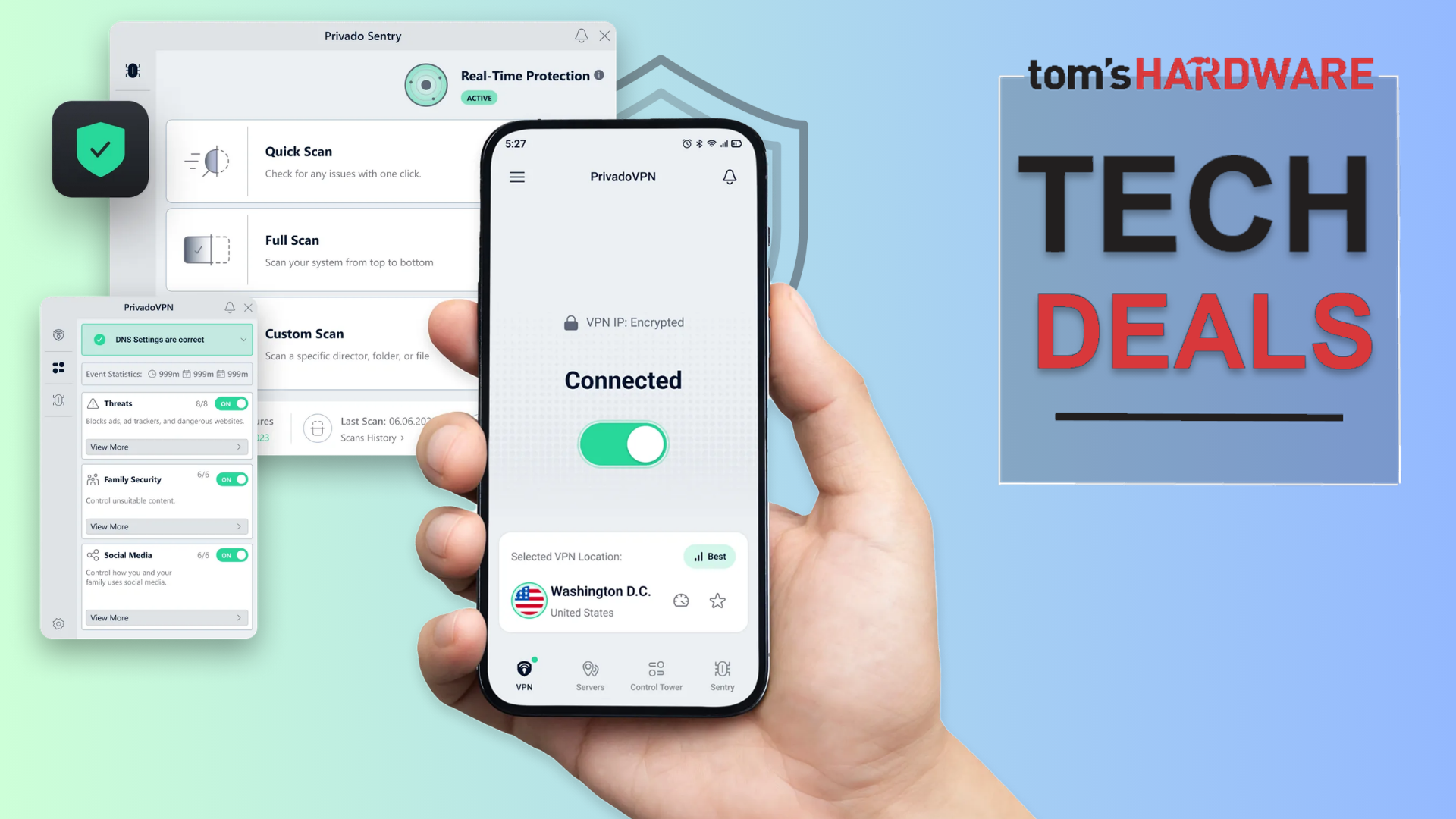 Save a massive 90% on a two-year PrivadoVPN subscription and get three extra months for free — huge $266 saving on this affordable VPN with a strict no-logs pol
