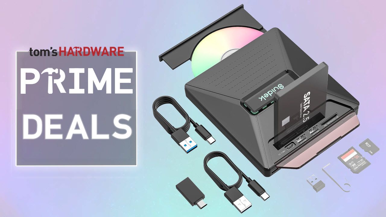 The Swiss army knife of USB DVD drives is on sale, also features a built-in M.2 SSD slot, USB hub, and SATA hard drive dock — $26 for DVD writer and hub, $39 ge